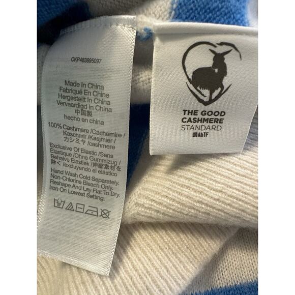 NWT Madewell Womens (Re)sponsible Cashmere Sweater Medium Oversized Striped - Picture 13 of 14